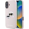 Karl Lagerfeld KLHMP16SSKCHPPLP Hardcase Silicone Double Heads Print MagSa Защитный чехол для iPhone 16 6.1" / розовый Чехлы - альтернативные