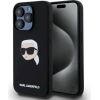 Karl Lagerfeld KLHMP15LSKHPPLK Silicone Karl Head Print Magsafe Aizsargapvalks priekš iPhone 15 Pro 6.1" / melns Neoriģinālie Maciņi
