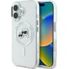 Karl Lagerfeld KLHMP16SHLSKCH Hardcase IML Metal Karl&Choupette Head MagSa Защитный чехол для iPhone 16 6.1" / белый Чехлы - альтернативные