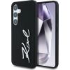 Case Karl Lagerfeld Silicone Metal Signature Logo Защитный чехол для Samsung Galaxy S25 / чёрный Чехлы - альтернативные