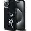 Karl Lagerfeld Silicone Metal Script Logo Case Защитный чехол для iPhone 15 / чёрный Чехлы - альтернативные