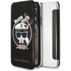 Karl Lagerfeld KLFLBKPXKSB Book Case Signature Glitter Aizsargapvalks priekš iPhone X/Xs / melns Neoriģinālie Maciņi
