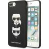Karl Lagerfeld KLHCI8LSAKICKCBK Saffiano Karl&Choupette Aizsargapvalks priekš iPhone 7 Plus/8 Plus / melns Neoriģinālie Maciņi