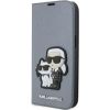 Karl Lagerfeld KLBKP14LSANKCPG Planšetdatoru maciņš priekš iPhone 14 Pro 6.1" / sudrabains Neoriģinālie Maciņi