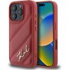 Karl Lagerfeld KLHCP16LPQDSMGR Quilted Signature Aizsargapvalks priekš iPhone 16 Pro 6.3" / sarkans Neoriģinālie Maciņi