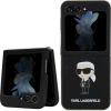 Karl Lagerfeld KLHCZF5SNIKBCK Silicone Ikonik Hardcase Aizsargapvalks priekš Samsung Galaxy Z Flip5 / melns Neoriģinālie Maciņi