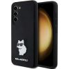 Karl Lagerfeld KLHCS23SSMHCNPK Hardcase Silicone Choupette Metal Pin Aizsargapvalks priekš Samsung Galaxy S23 S911 / melns Neoriģinālie Maciņi