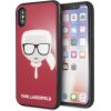 Karl Lagerfeld KLHCPXDLHRE Iconic Glitter Karl`s Head Защитный чехол для iPhone X/Xs / красный Чехлы - альтернативные