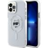 Karl Lagerfeld KLHMP12MHLSCHH Aizsargapvalks priekš iPhone 12 / 12 Pro 6.1" Hardcase IML Metal Choupette Head / balts Neoriģinālie Maciņi