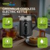 GreenBlue Cordless Electric Kettle, 1.7 L capacity, glass water tank, easy-to-read display, temperature selection, 2200 W, GB670 B Чайники (электрические)