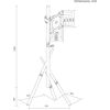 Maclean TV Floor Stand/Mount, 27–55", max. VESA 200x200, max. 60 kg, MC-181 W Крепления для телевизоров