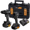 Instrumentu komplekts Dewalt DCK2222MM2T (DCD86 + DCF86); 18 V; 2x4,0 Ah akum.  Elektroinstrumentu komplekti