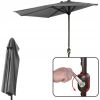 Goodhome PARASOL OGRODOWY ŚCIENNY DUŻY SOLIDNY SKŁADANY 2,7 M Z KORBKĄ SZARY Jaunumi -Dārzam