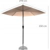 Goodhome PARASOL OGRODOWY ŚCIENNY DUŻY SOLIDNY SKŁADANY 2,7 M Z KORBKĄ BEŻOWY Jaunumi -Dārzam