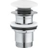 Grohe izlietnes push-open izplūde ar baltu keramisko vāciņu Sifoni