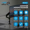 Ergo Office Monitor Mount/Hanger, Gas Spring, 17"-32", 1-10 kg, Matte Black, Max. VESA 100x100, ER-691 B Крепления для телевизоров