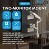 Ergo Office Mount/Hanger for 2 Monitors, Gas Spring, 17"-32", 1-10 kg, Matte White, ER-692 W TV un monitoru stiprinājumi, kronšteini