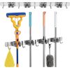 Maclean Wall-Mounted Organizer for Garden Tools and Mops, Steel, with Hooks, Max. Load 20 kg, Width 49 cm, MC-184 Мебель для прихожей