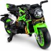 Lean Cars XW-07 Battery-Powered Motorbike with Illuminated LED Wheels Green Jaunumi, Bērnu preces