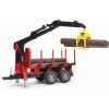 Bruder Professional Series Forestry Trailer with loading Crane and Grab (02252) Машины и аксессуары