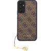 Guess 4G Charm Case Aizsargapvalks priekš Samsung Galaxy A34 5G / brūns Neoriģinālie Maciņi