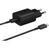 Samsung EP-TA800EBE + EP-DG980BBE Tīkla lādētājs 25W + USB-C - USB-C datu kabelis (OOB Bulk) Telefonu lādētāji 220v
