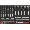Instrumentu komplekts Sonic Equipment 206501; 3/8''; 1/2''; 65 gab. Mehāniskie instrumenti