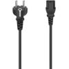 Hama power cord, 3-pin, 1,5m, black - Power cable Dažādi vadi