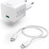 Hama Wall charger and Lightning cable, 20 W, white - Charger with cable Telefonu lādētāji 220v