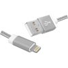 Lamex LX8447 USB Uzlādes kabelis priekš iPhone 1m / sudrabs Data USB kabeļi