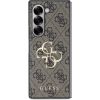 Guess PU 4G Metal Logo Case Aizsargapvalks priekš Samsung Galaxy Z Fold 6 / brūns Neoriģinālie Maciņi