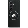 Karl Lagerfeld PU Karl and Choupette Heads Magnetic Case Magnētiskais aizsargapvalks priekš Samsung Galaxy Z Fold 7 / melns Neoriģinālie Maciņi