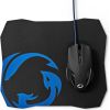 Nedis GMMP110BK Игровая Мышь и Коврик Для Мыши - Со Шнуром Мыши