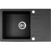 Zlewozmywak PYRAMIS LEFKADA (68x44) 1B 1D czarny + Bateria Flessi Black Edision - 070 260 611F Кухонные раковины