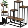 Подставка для цветов металлическая Springos GA0210 67 см с 4 полками, в стиле лофт, многоуровневая, современная. Полки