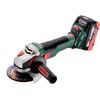 Akumulatora leņķa slīpmašīna Metabo WVB 18 LTX BL 15-125 Quick; 18 V; 125 mm; 2x5,5 Ah akum. Slīpmašīnas