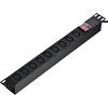 A-lan Alantec PZ010 power extension 1.8 m 9 AC outlet(s) Indoor Black Strāvas pagarinātāji