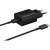 Samsung EP-T1510EBE + EP-DA705BBE Сетевое зарядное устройство 15W + USB-C - USB-C кабель чёрный (OOB Bulk) Зарядные устройства