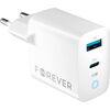 Forever TC-06 GaN Lādētājs PD / QC / 1x USB-C / 1x USB / 65W Telefonu lādētāji 220v