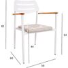 Садовый стул WALES 56x60xH82см, белый Dārza galdi