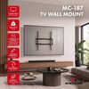 Maclean TV Mount / Bracket, max VESA 400x400, 32-75", up to 45 kg, black, tilt adjustment 0°–8°, MC-187 Крепления для телевизоров