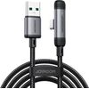 Joyroom USB - Type-C EnjoyX Series 90 Degree Cable A56 Кабель для зарядки 3A, 480mb/s, 1.2m / чёрный Дата USB-кабели