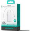 Joyroom JR-PR2 Power Bank with Digital Display, C+U+U, PD 35W, 10000 mAh ar iebūvētu izvelkamu Type-C un Lightning kabeli (0.7m) Uzlādes akumulators / balts Power Banks