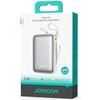 Joyroom JR-PBF29 Power Bank with Digital Display Type-C, PD 22.5W, 20000 mAh with built-in Double Type-C Cable Uzlādes akumulators / balts Power Banks
