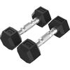 Tunturi Platinum Hex Rubber Dumbbell, 3kg, Pair Svaru ripas un stieņi