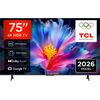 TCL 75P6L (189.3 cm (75 inches), black, UltraHD/4K, AiPQ Processor, Google TV) Телевизоры