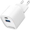 Evelatus   Evelatus QuickVolt  Adapter  20W EU-WH White Telefonu lādētāji 220v