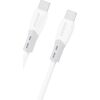 USB cable Dudao L25SC USB-C to USB-C 60W 2.0m white Data USB kabeļi