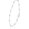 Серебряная цепочка Бусинки 1-3 мм #2400058(PRh-Gr)-bracelet, Серебро 925°, родий (покрытие), длина: 18 см, 2 гр. Aproces-ķēdītes