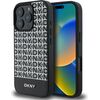 DKNY Apple  iPhone 16 Pro PU Leather Repeat Pattern Bottom Stripe MagSafe Case Black Neoriģinālie Maciņi